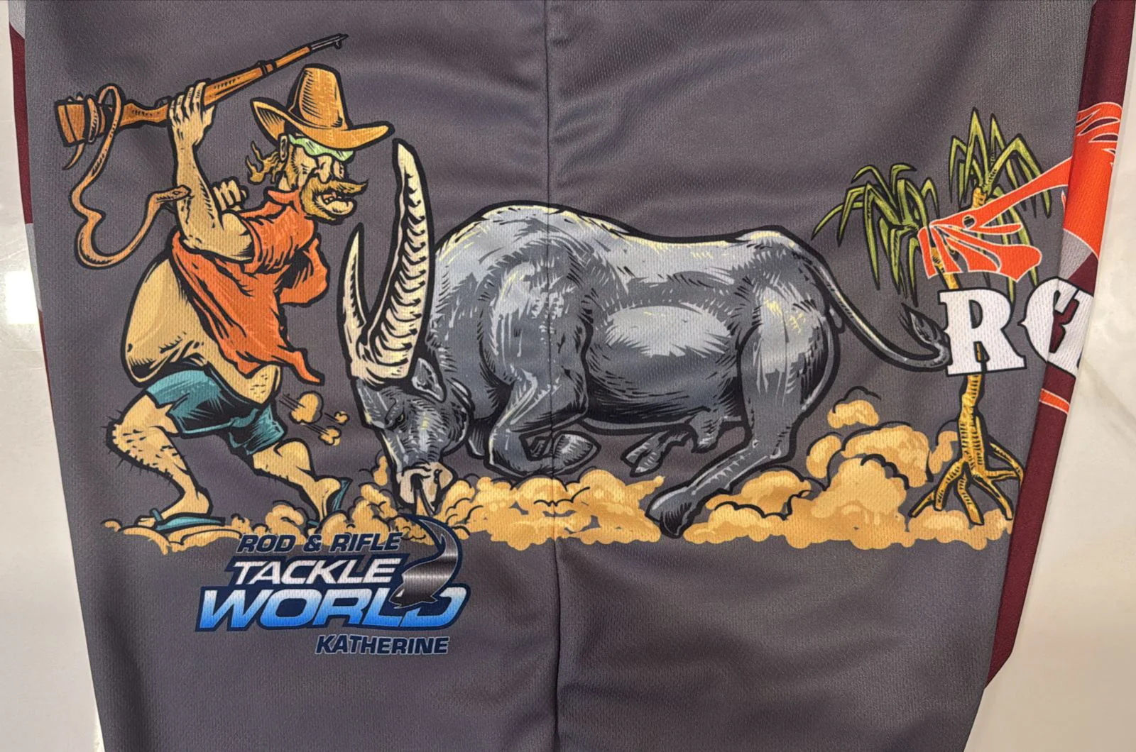 Rod and Rifle Footy Shorts Pig and Buggy - Image 3